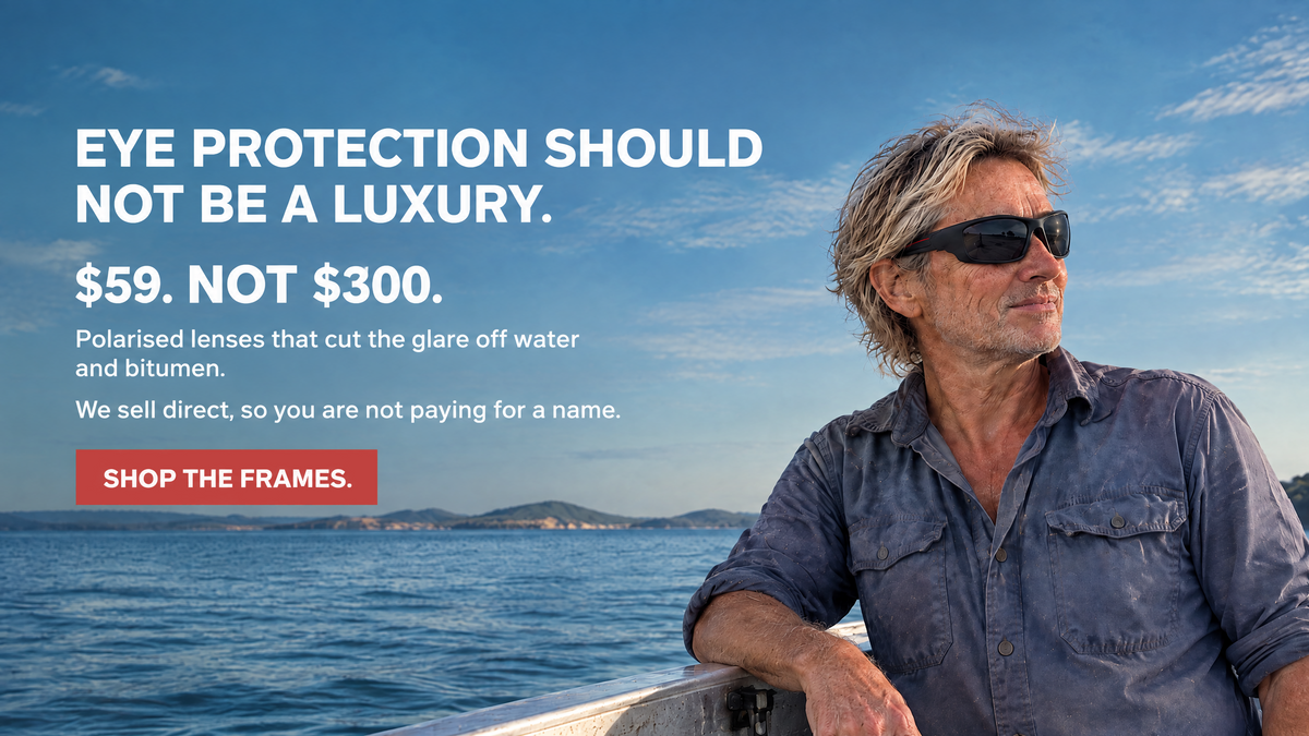 Eye protection should not be a luxury. $59, not $300.